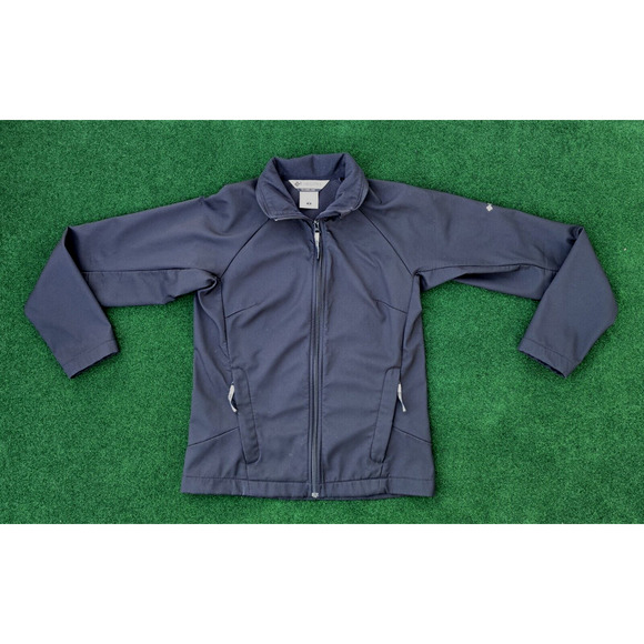 COLUMBIA Jacket Women's Small Black Soft Shell Full Zip - Picture 1 of 7